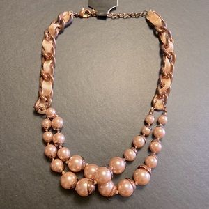 Coldwater creek pearl and ribbon necklace